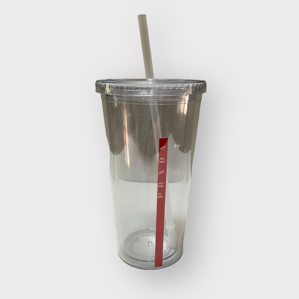 Prada Gift With Purchase Plastic Insulated Travel Drinking Tumbler